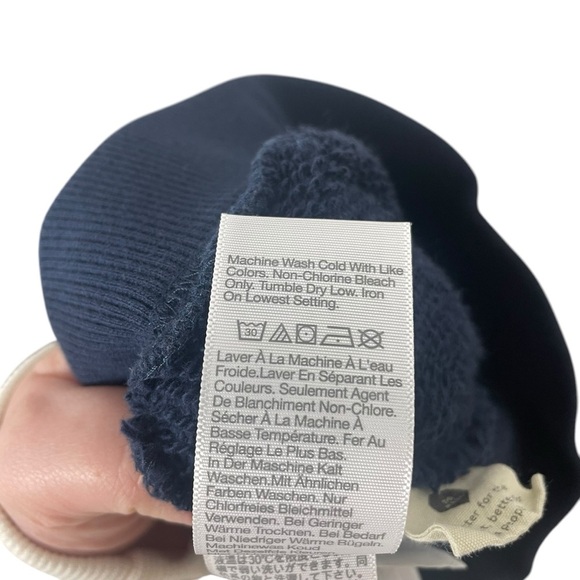 NWOT Madewell MWL Airyterry Floral Embroidered Tapered Sweatpants Navy Size XXS - Picture 15 of 16